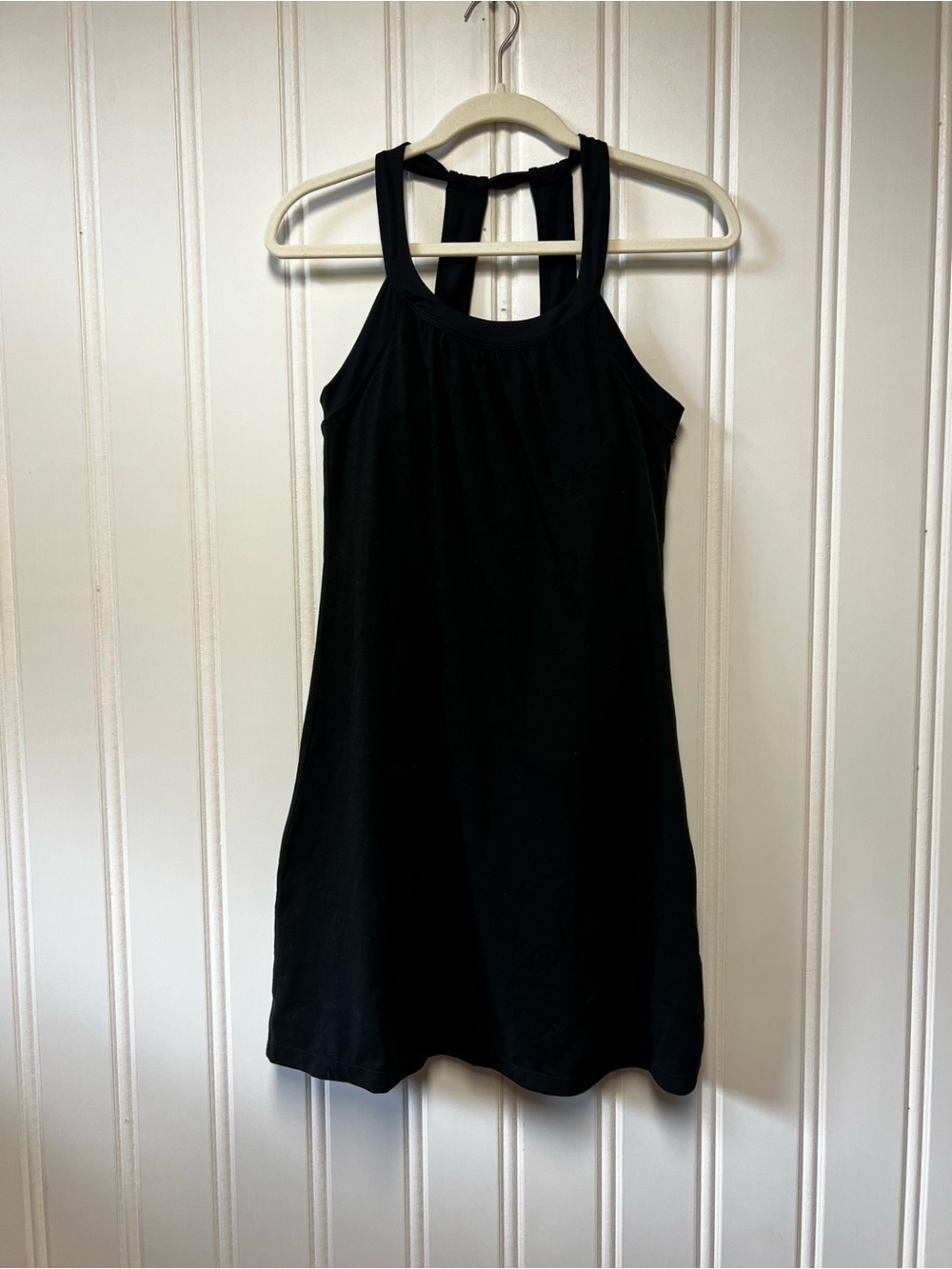 prAna Black Racerback Athletic Dress Built-In Shelf Bra Size Small
